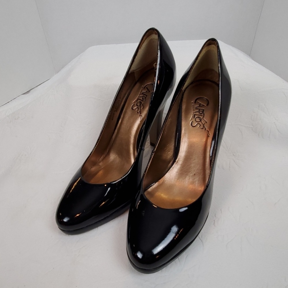 Carlos Santana Black Patent Leather Pumps Heels